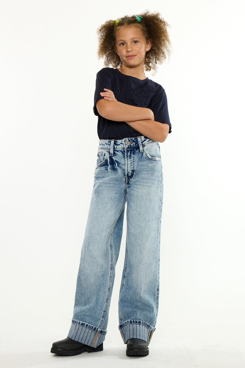 KanCan Youth High Rise Wide Jeans- YC2164M