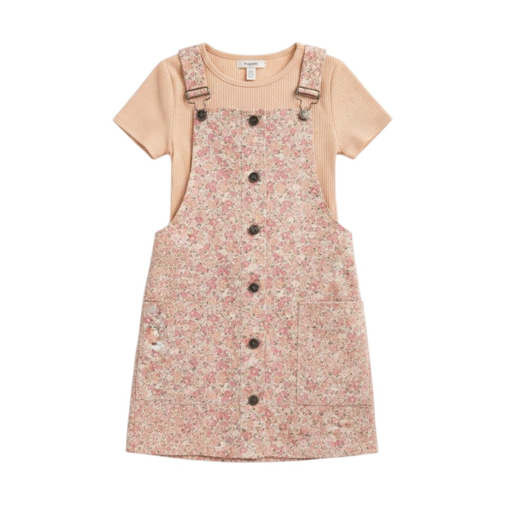 Heart & Arrow Girls' Floral Overall Dress
