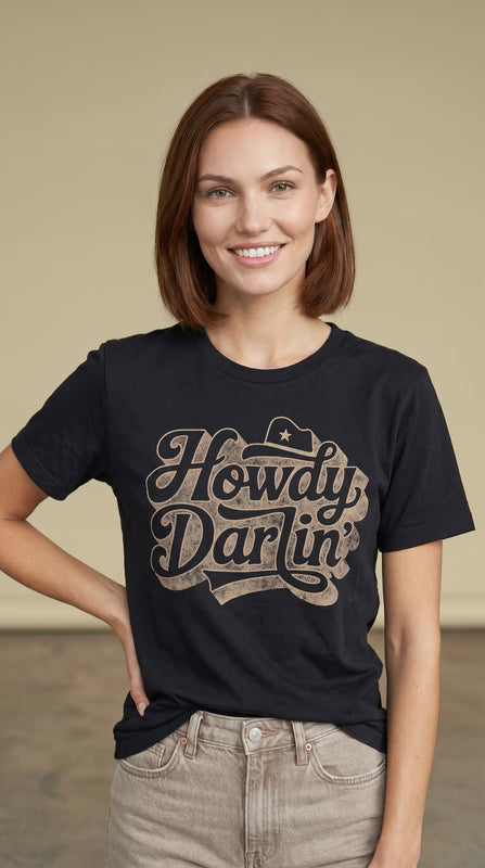 Amused by Blue Howdy Graphic MB8467T