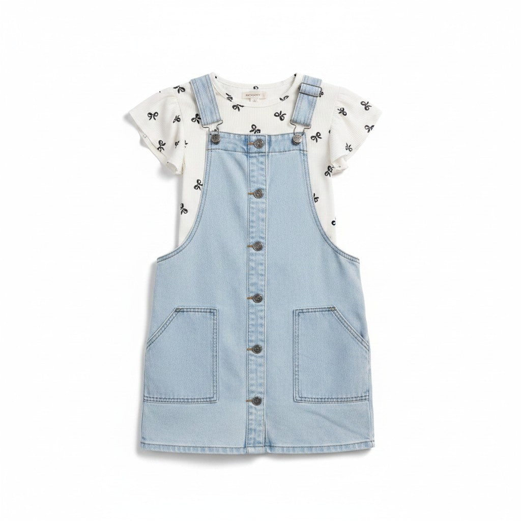 Heart & Arrow Girls' Denim Overall Dress