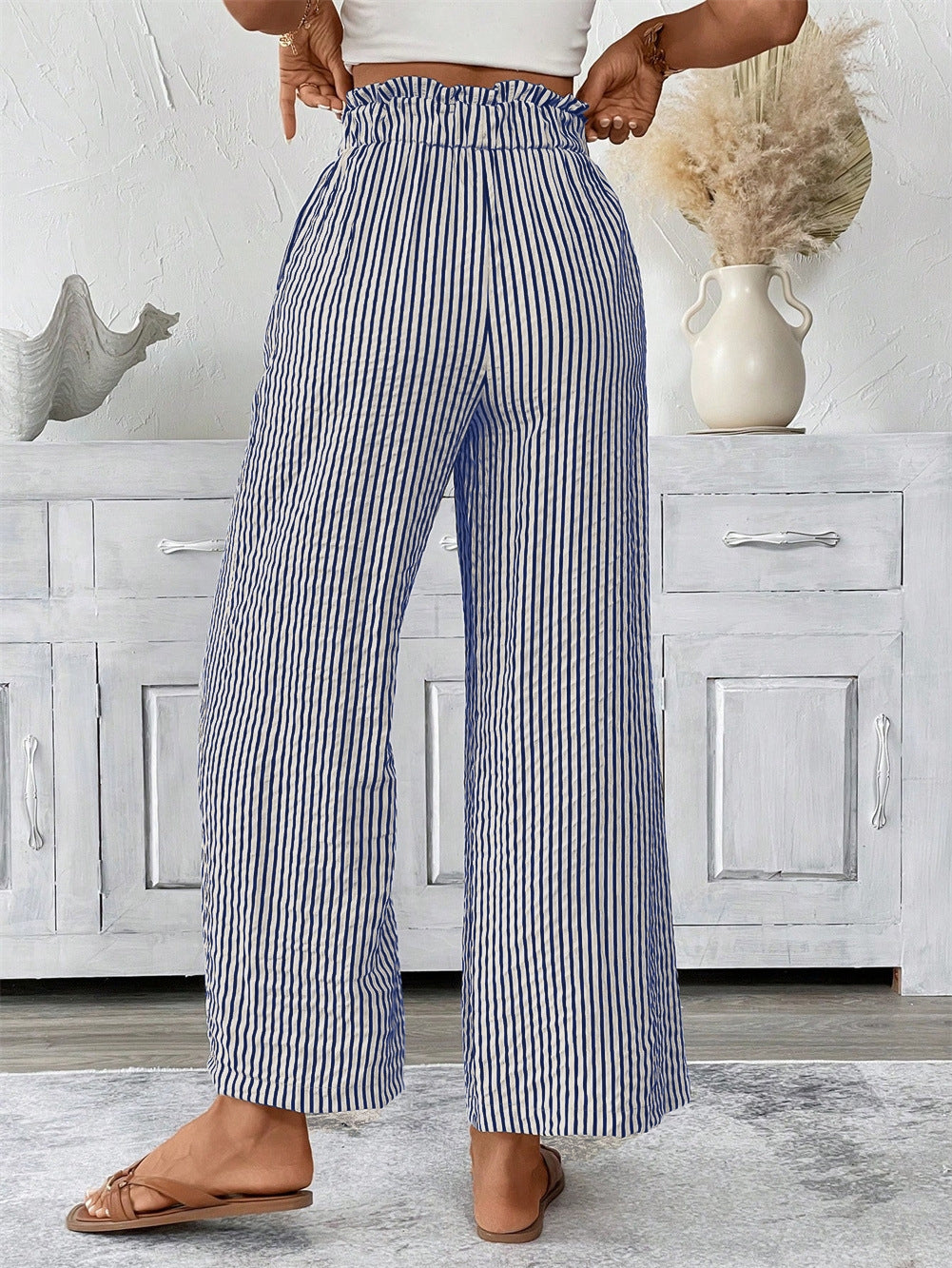 Rosa Clothing Ruffle Paperbag Slacks RCWJ04656