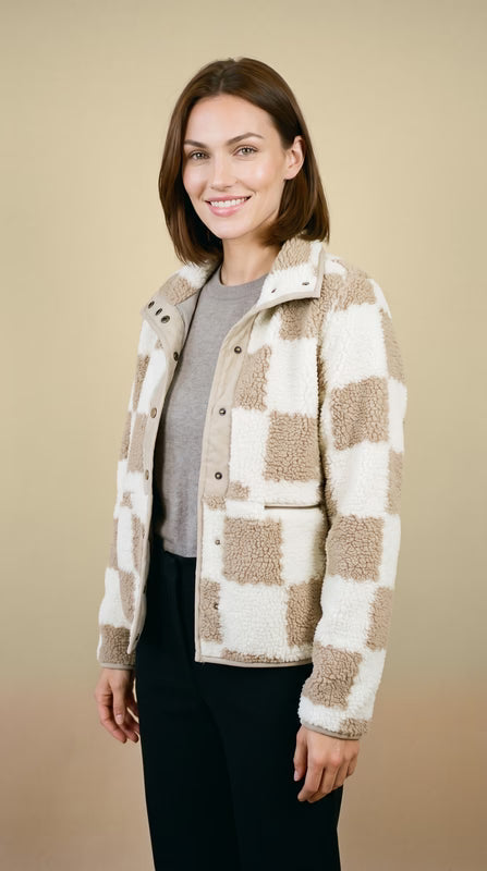 Checkered Snap Sherpa-HY8512735
