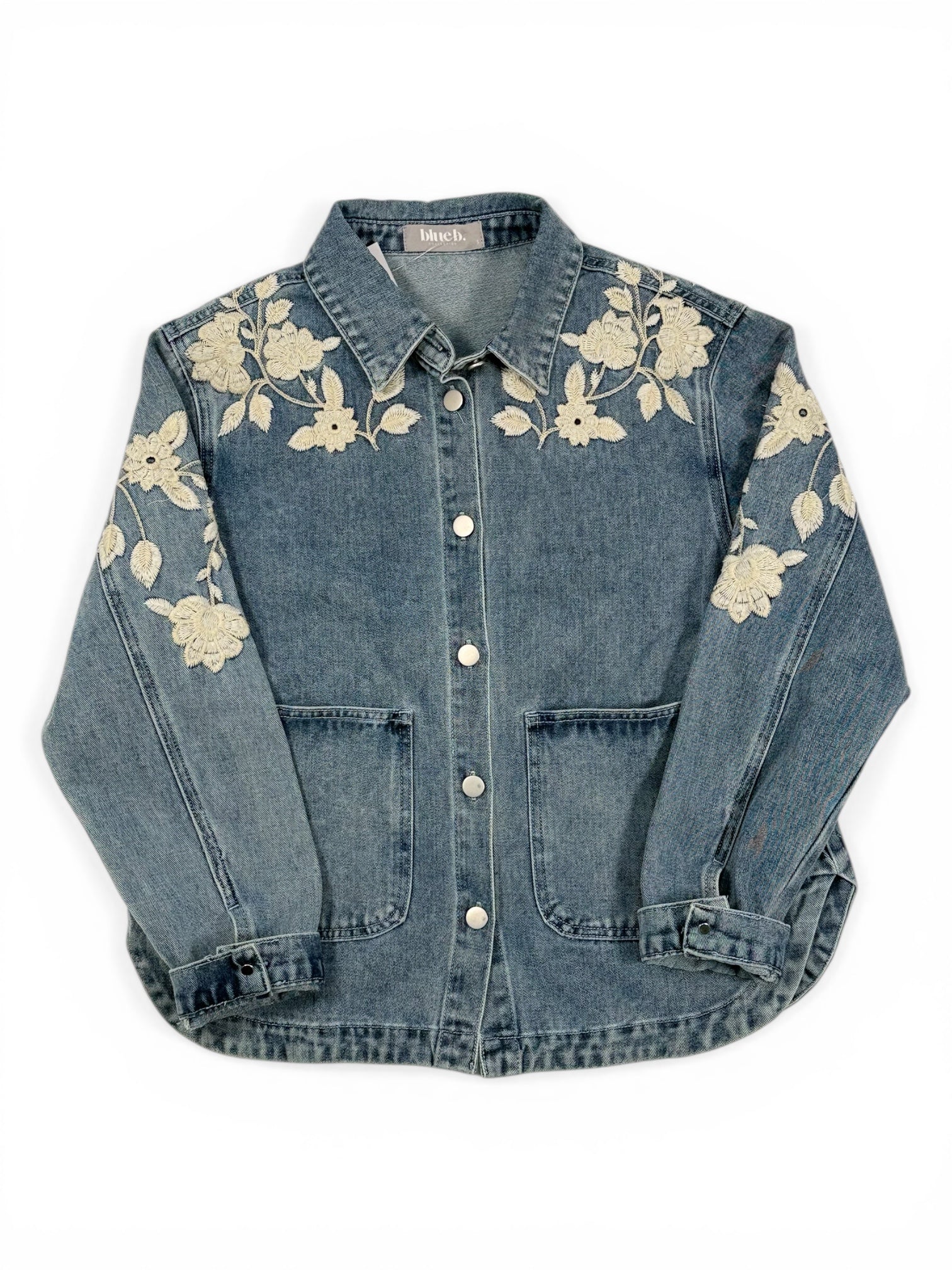 Denim Embroidered Jacket 91616J
