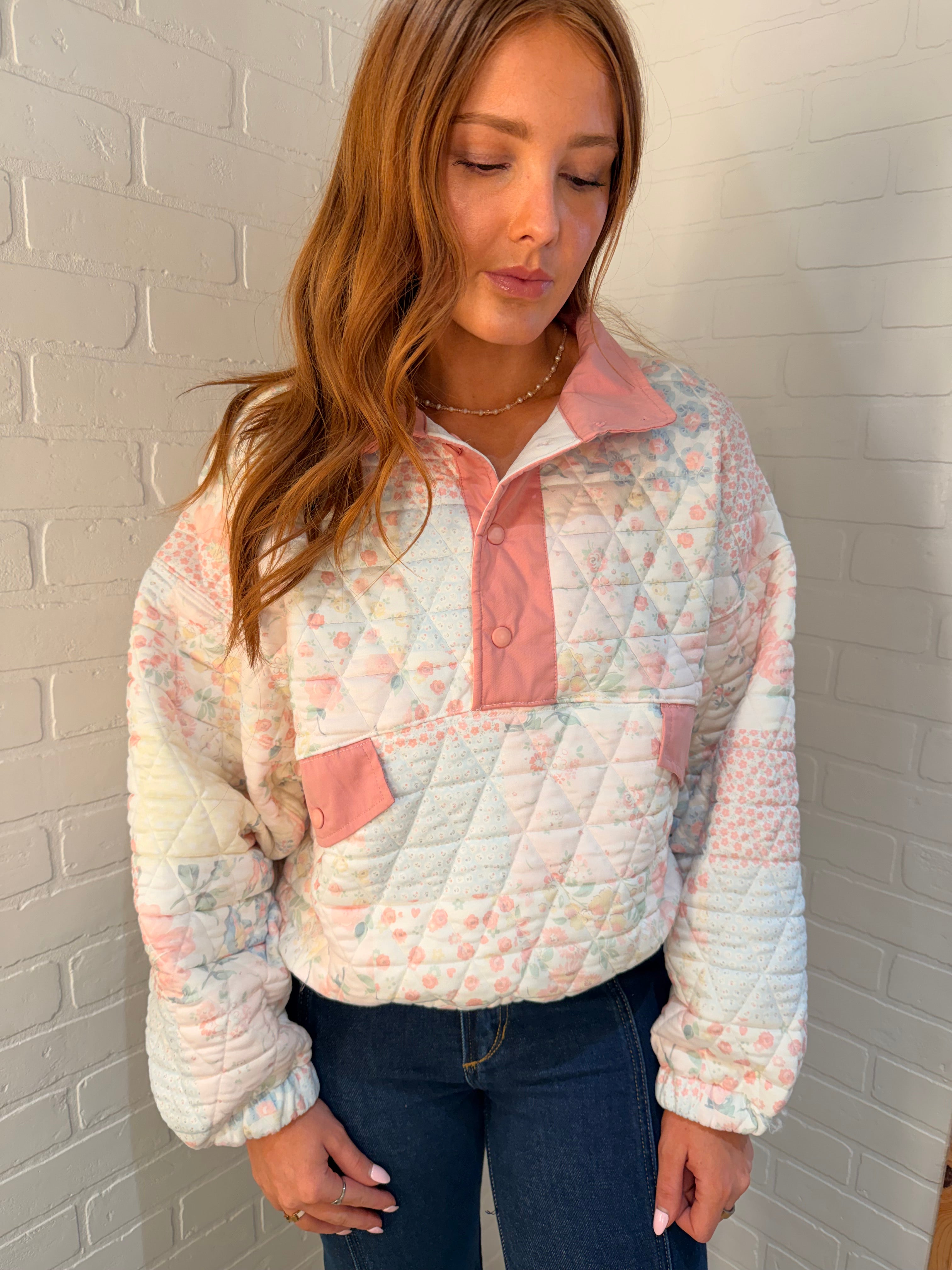 Veveret Quilted Quarter Zip VJ7245-BC