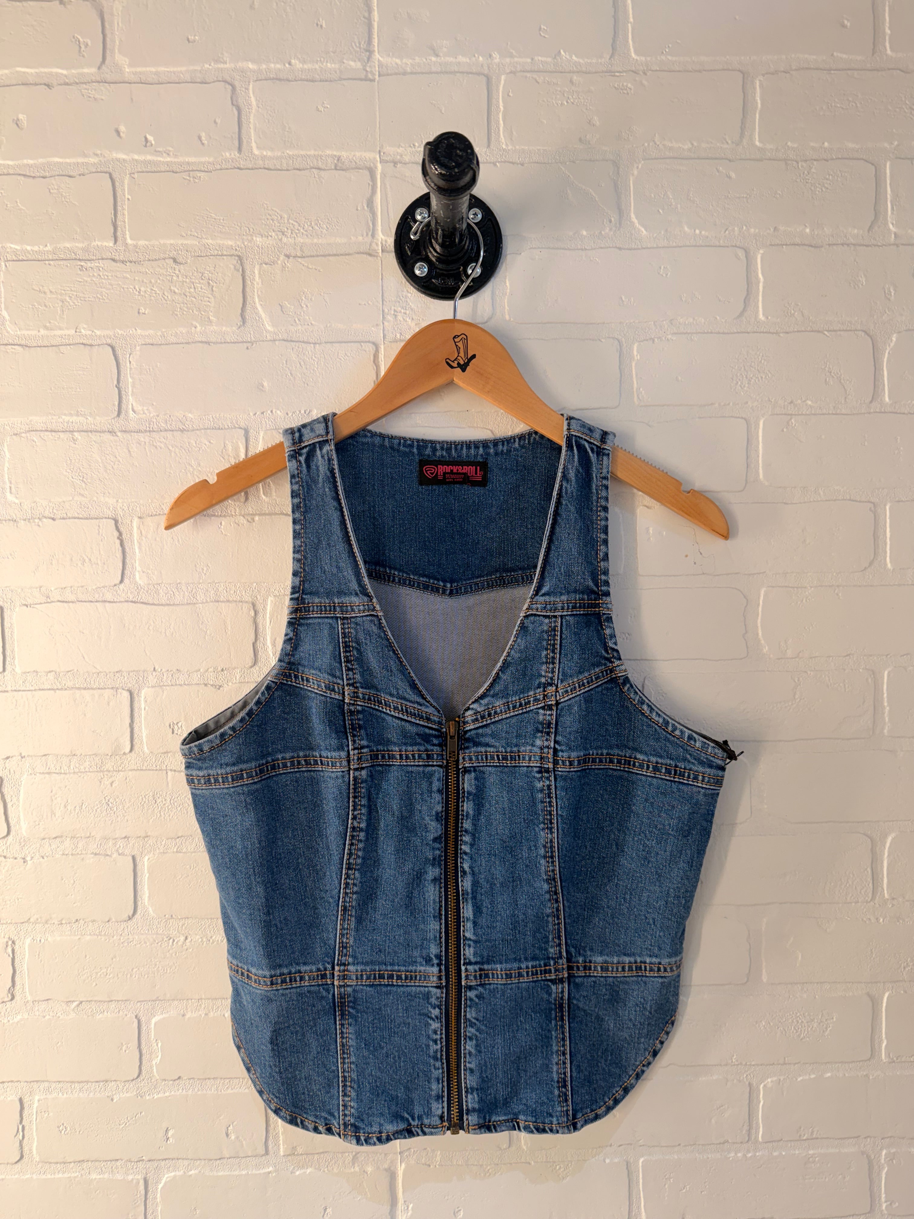 【goa】 Damage Design Denim Vest Showdown Motorcycle Lightweight Denim Vest – First MFG Co