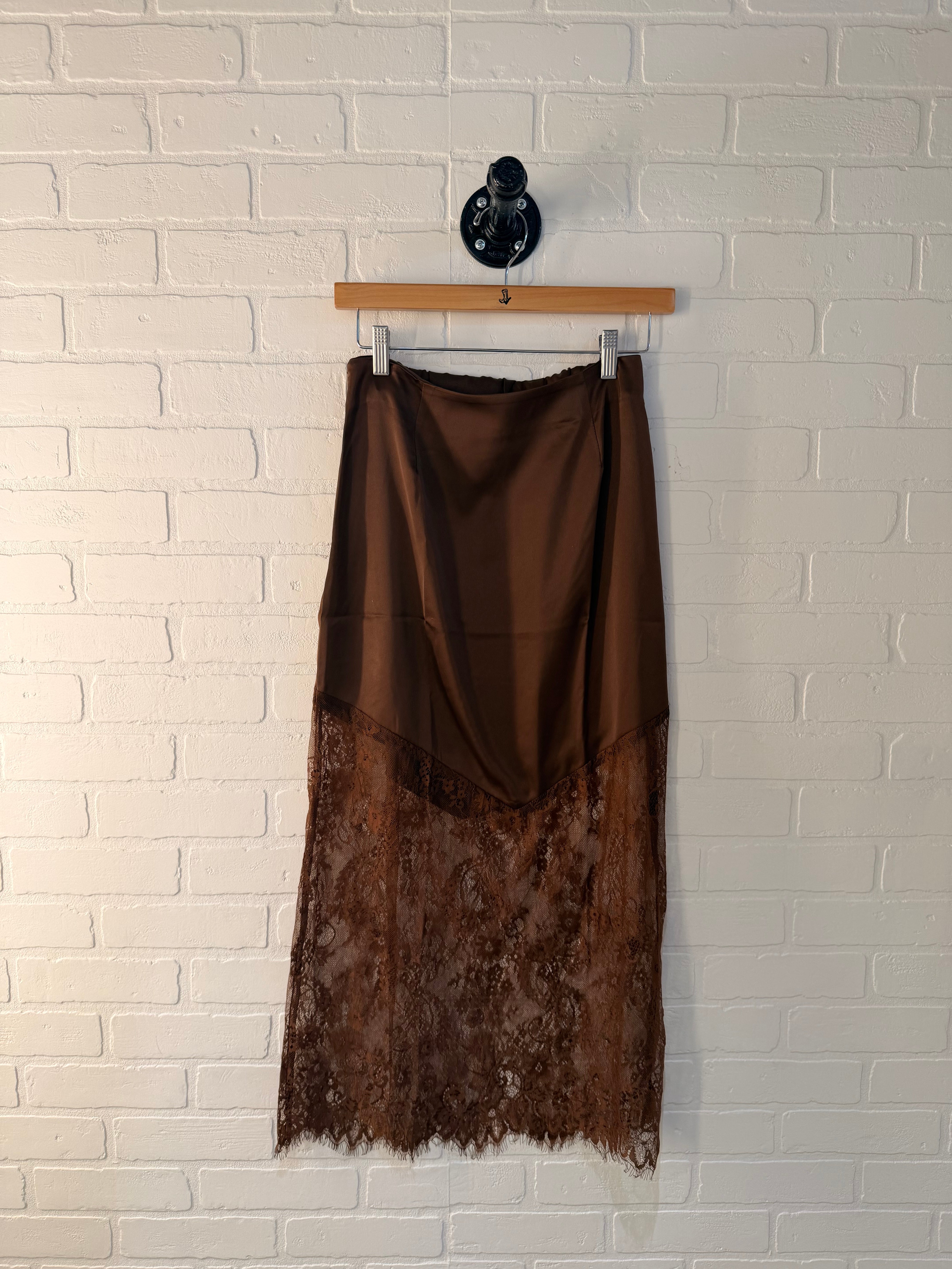 Satin Lace Patchwork Skirt | Women's Apparel | Jae's Place