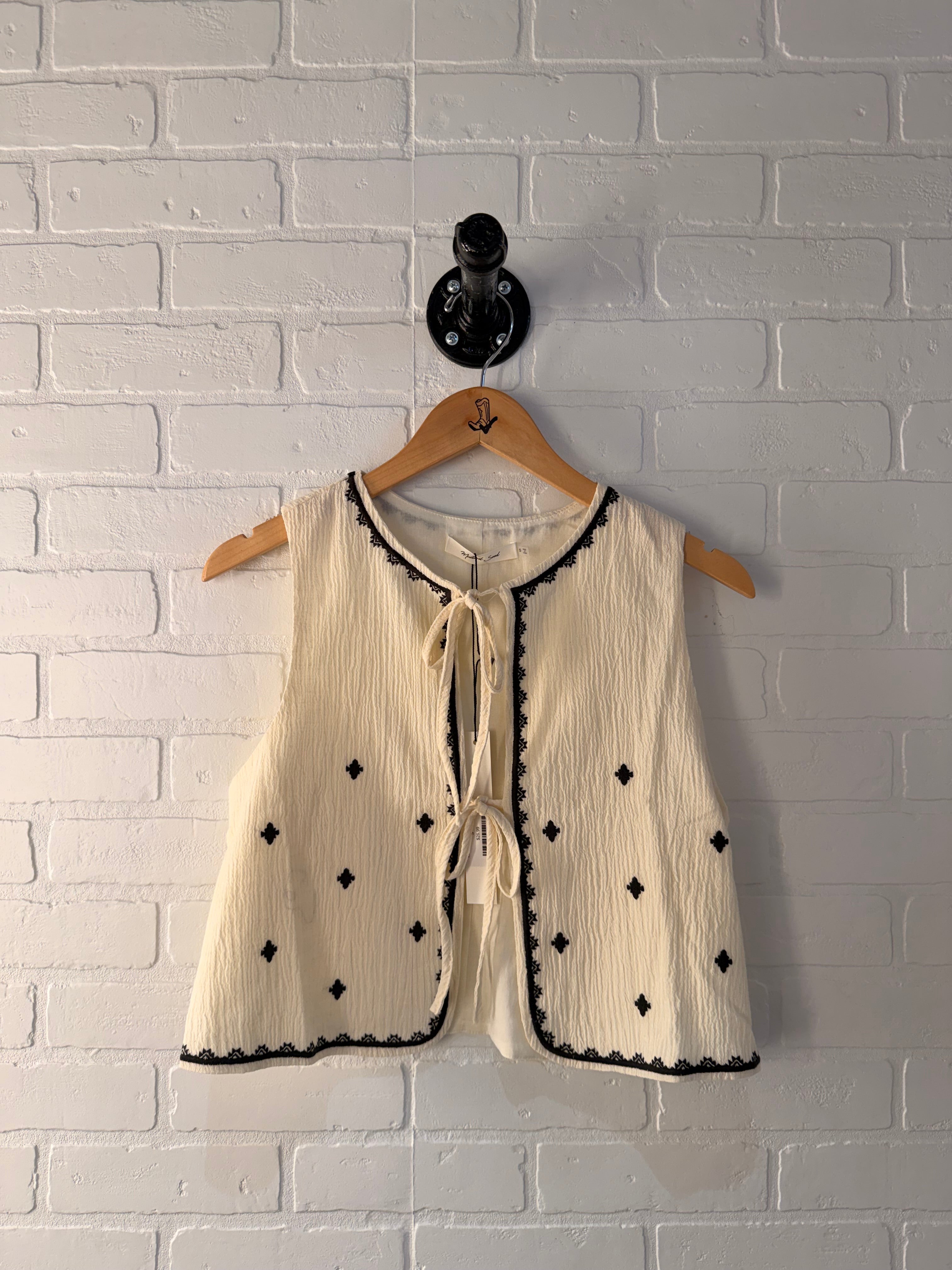Mustard Seed Diamond Tie-Front Vest S25991