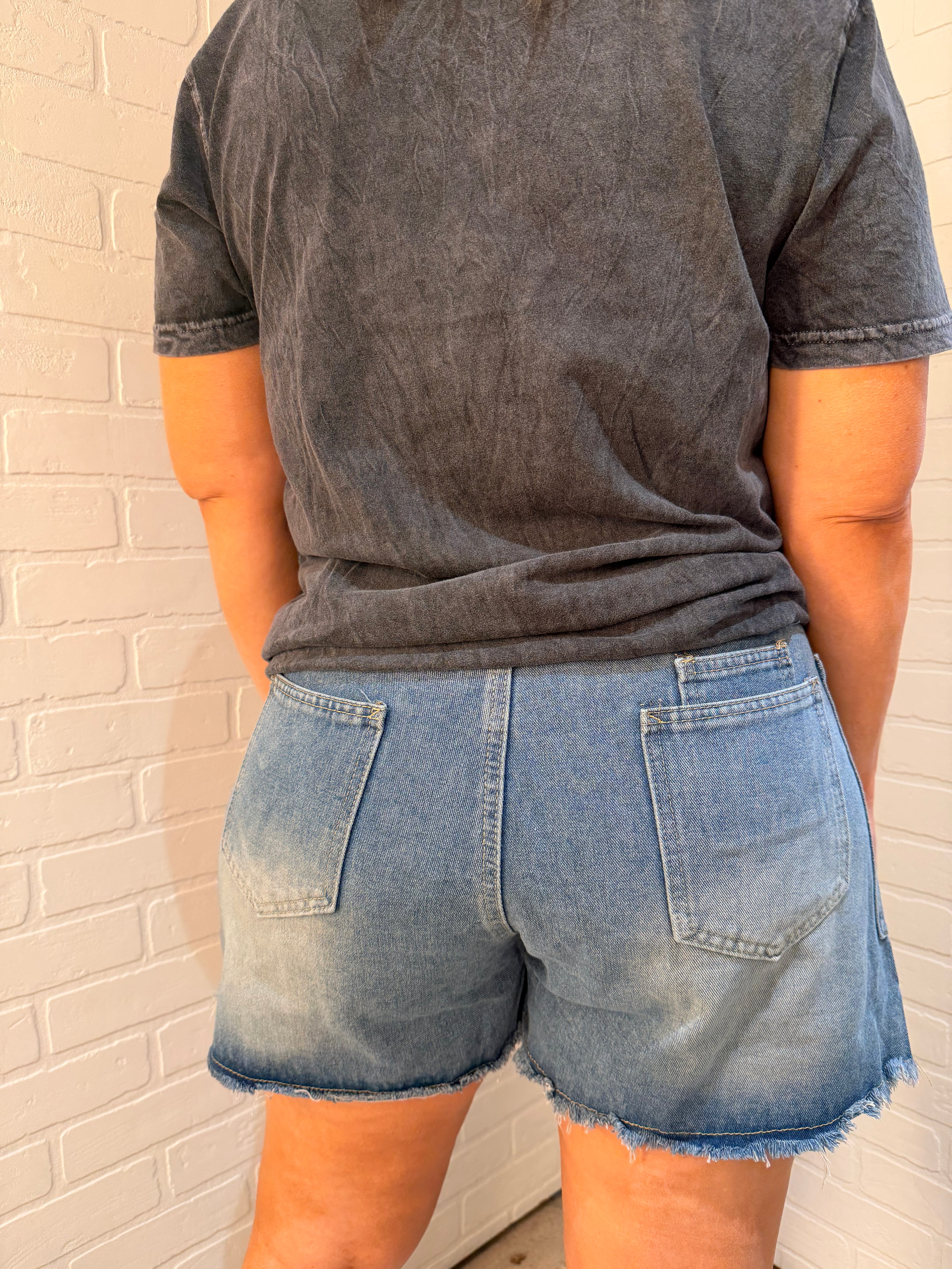 Lace-up Denim Short SAPA2507007