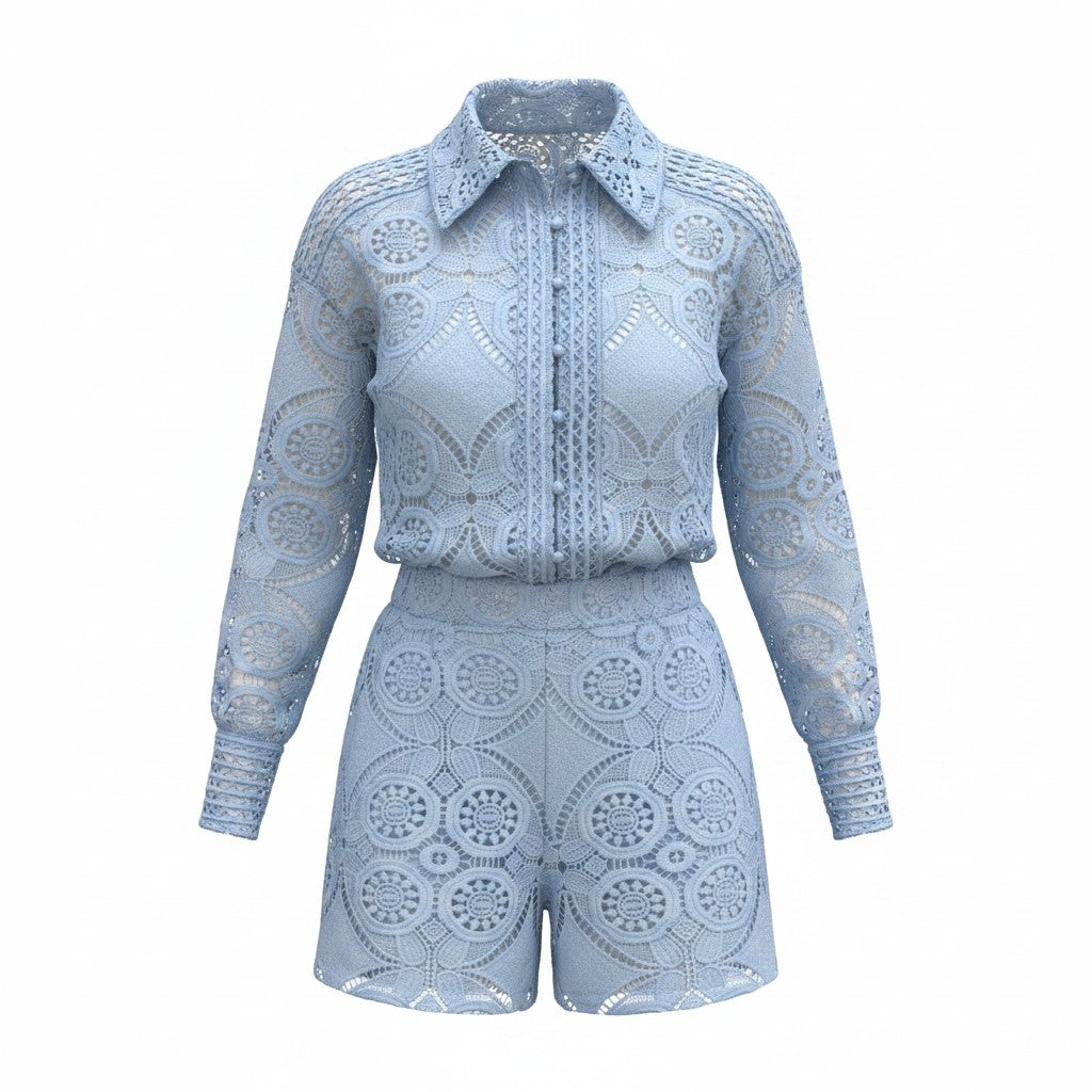 Lily Clothing Lace Short Suit CWSTB1068