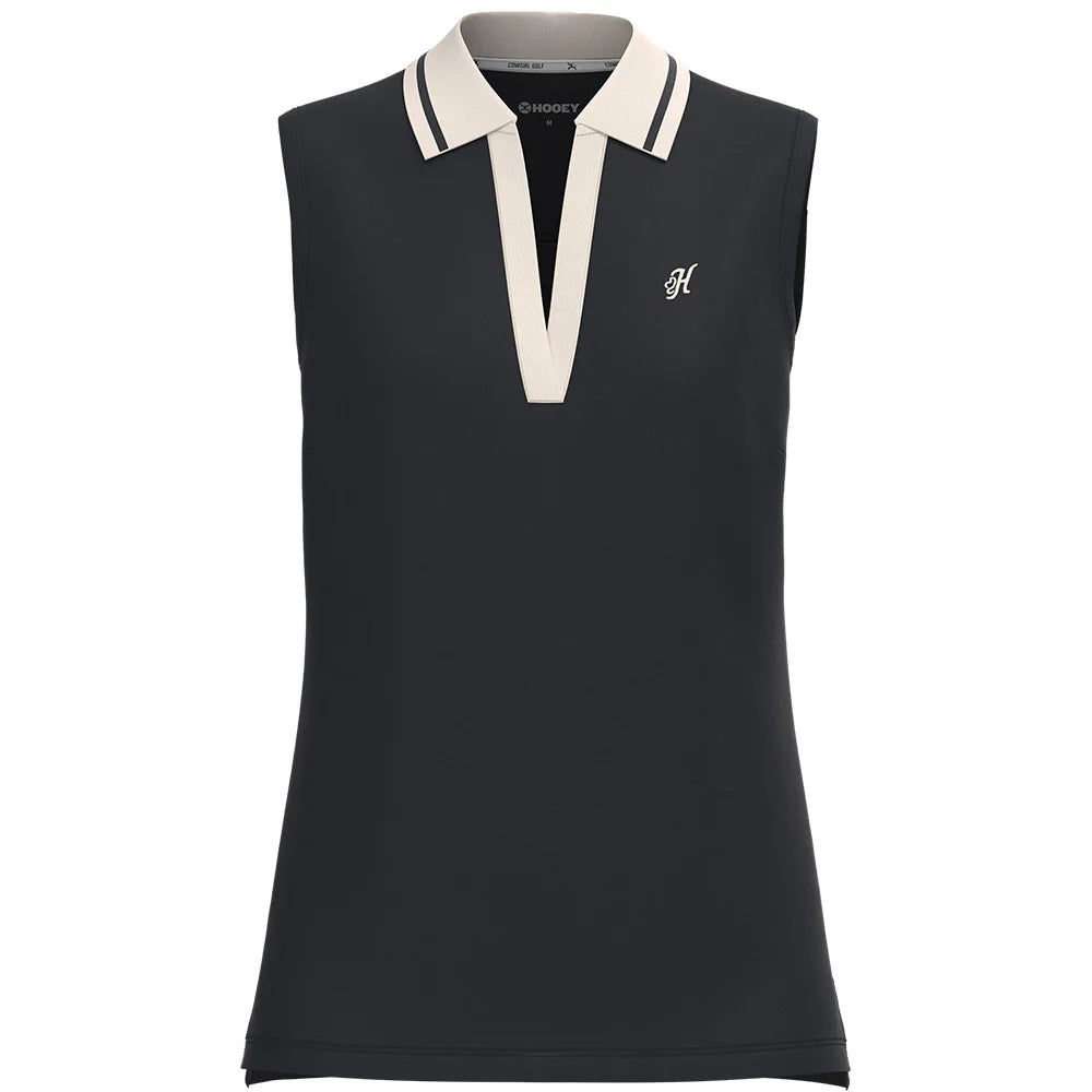 Hooey WMNS Sleeveless Polo HP2604BKCR