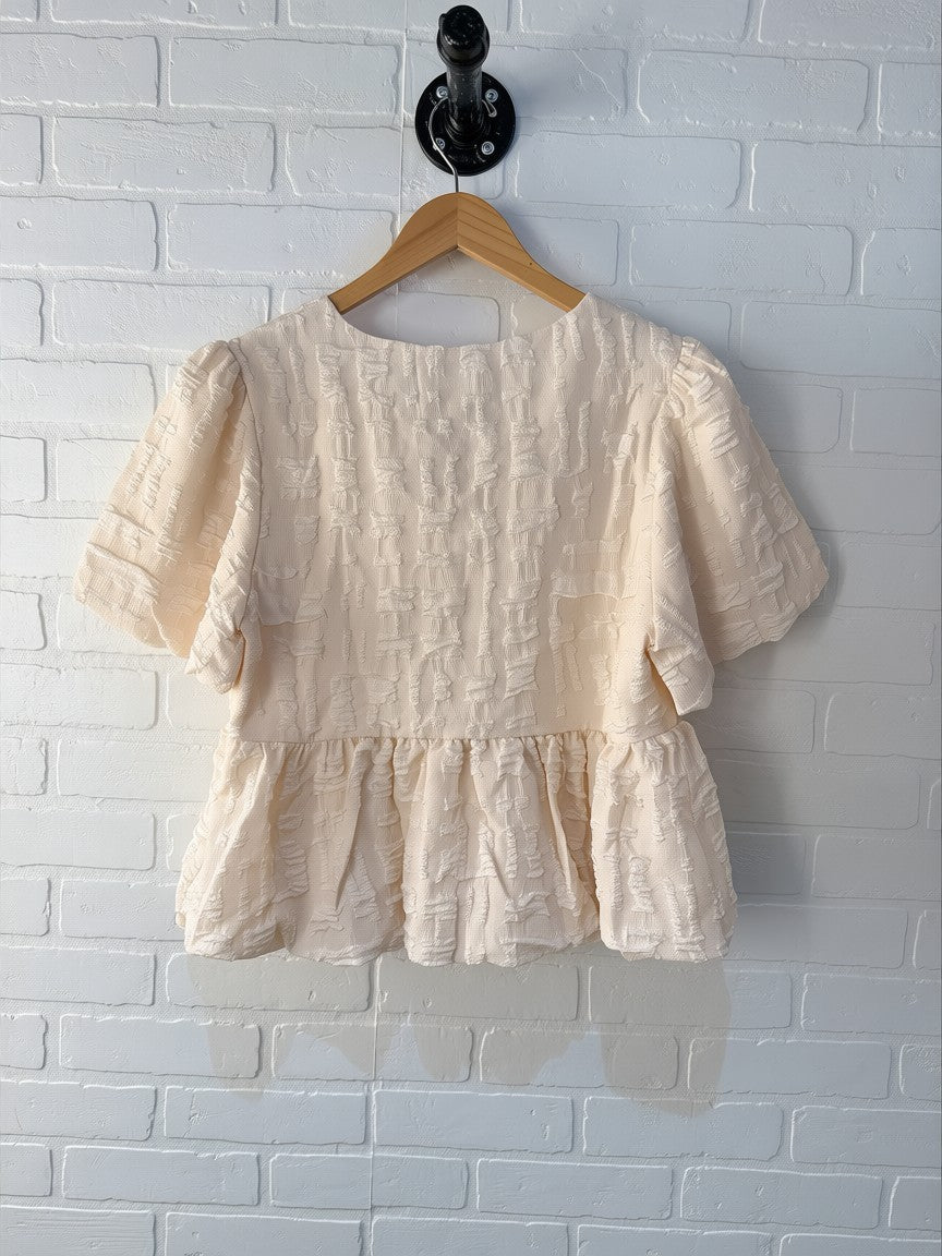 In February Bow Front Babydoll Blouse- E3269T