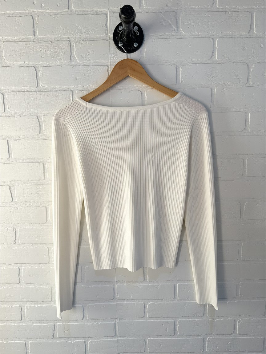Sunday Edition Lace Cardigan - White-MWJ21149