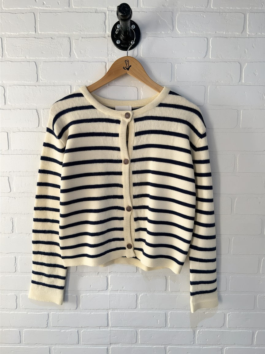 Sunday Edition Cardigan Cream-Navy MWJ20229