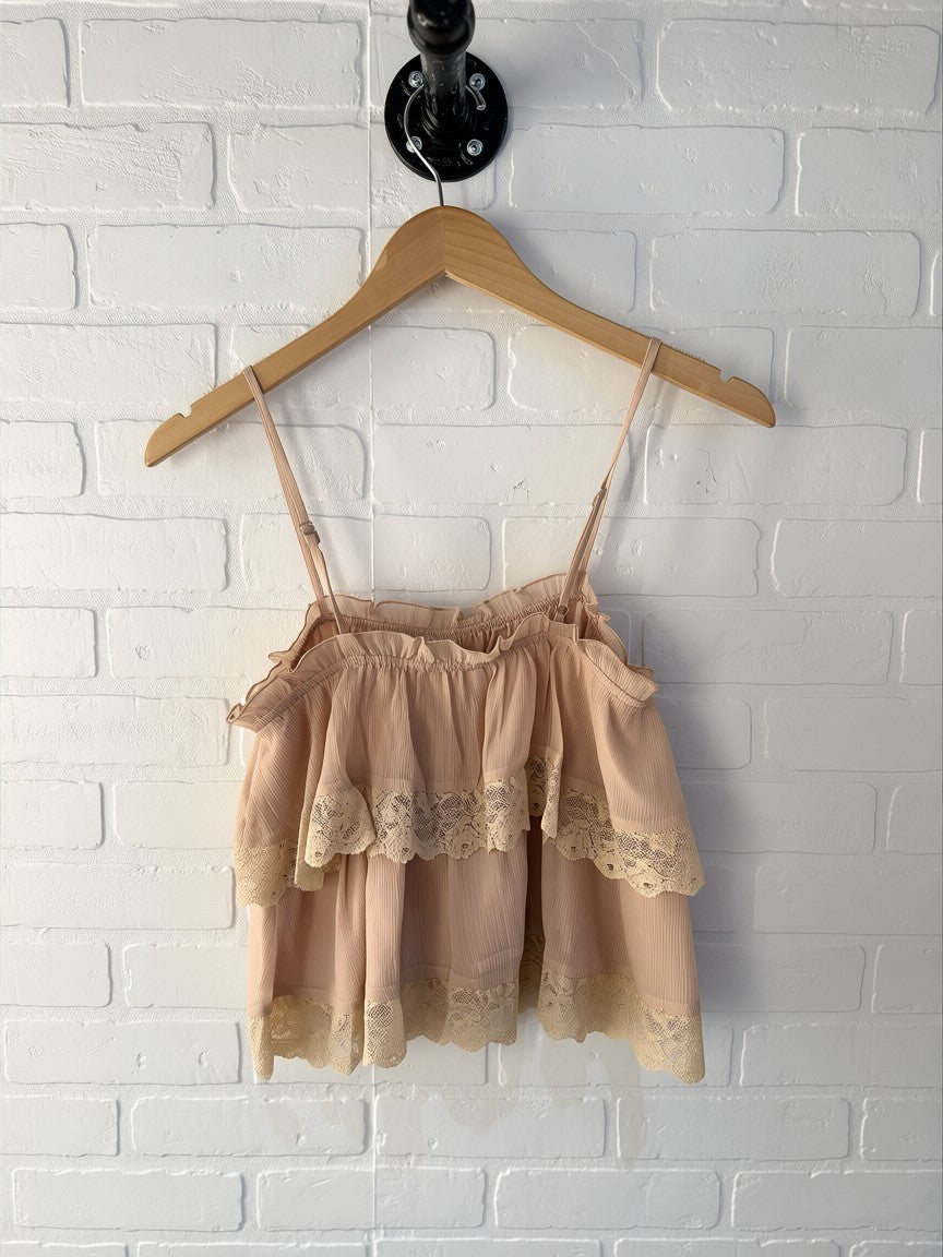 Sunday Edition Layered Lace Trim Top MT20918