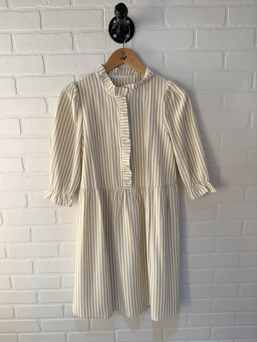 Rosa Clothing Puff Sleeve Striped Dress RCZY02307