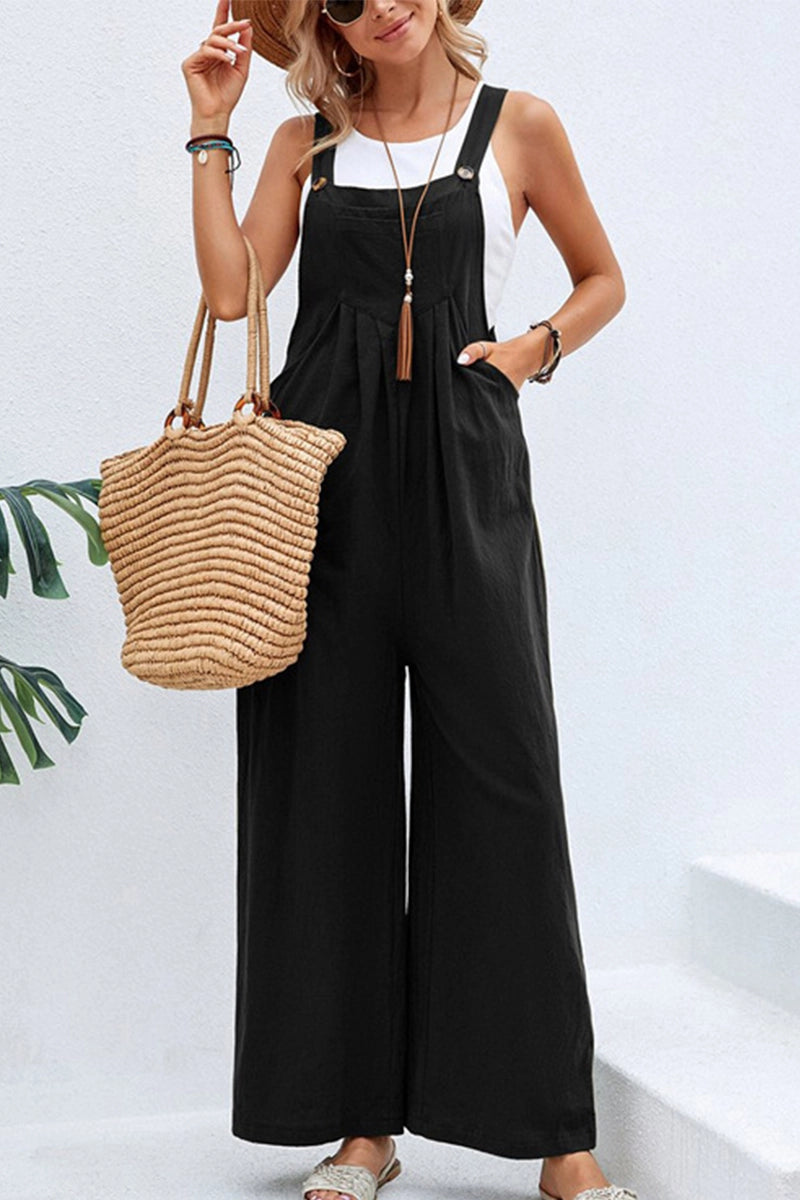 Mid-waist Loose Casual Suspenders- CWSJS0208