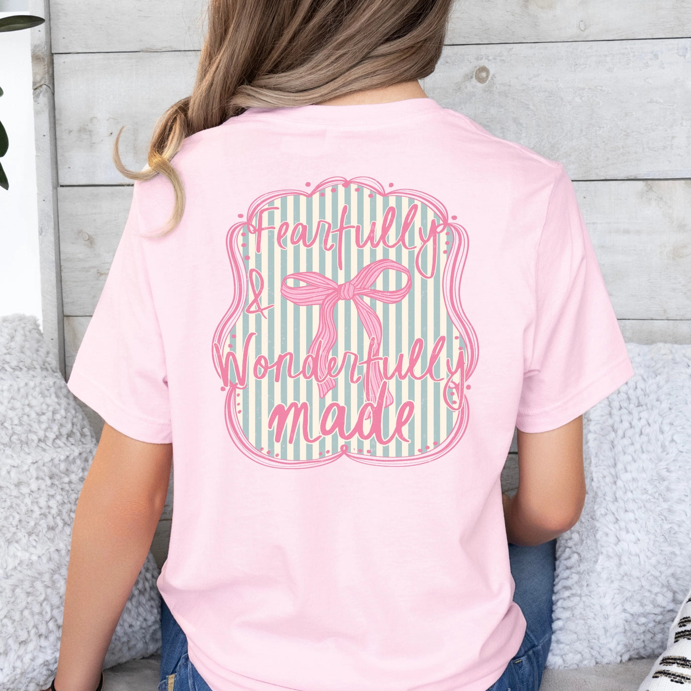 The Purple Turtle 'Fearfully & Wonderfully Made' Kids Tee – Pink