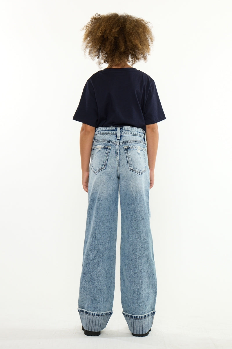 KanCan Youth High Rise Wide Jeans- YC2164M
