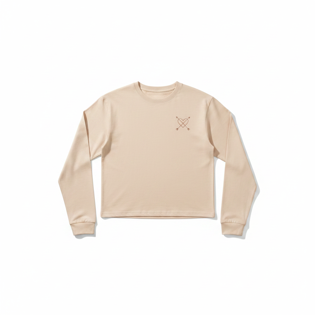 Heart & Arrow Girls' 'Love Is My Power' Cropped Top