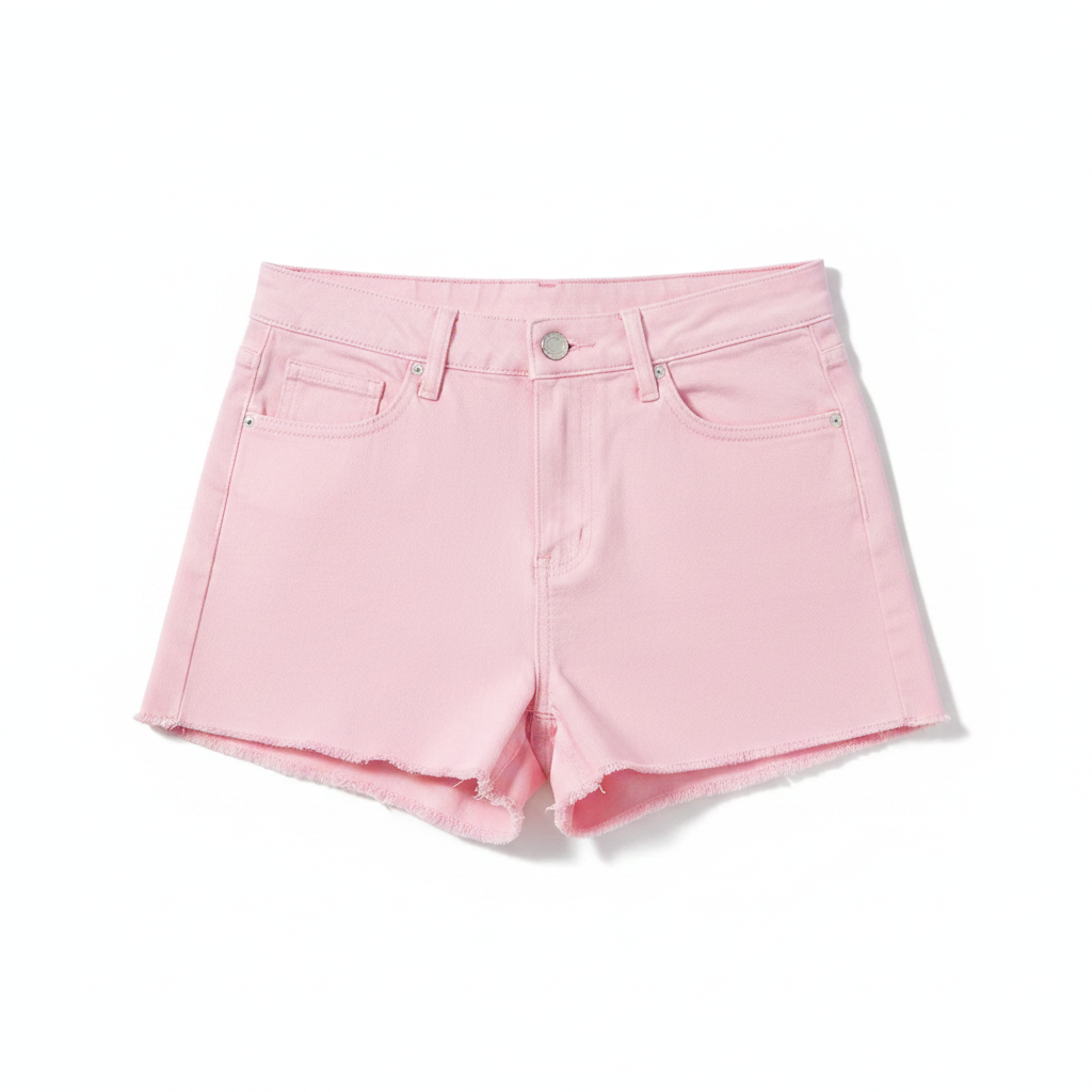 KanCan Pink Fray Denim Short- YC7820PK