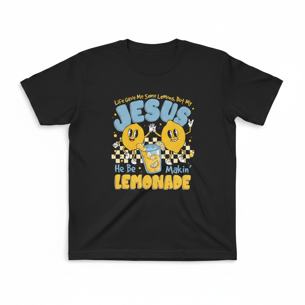 The Purple Turtle 'Life Gives Me Lemons' Kids Tee – Black