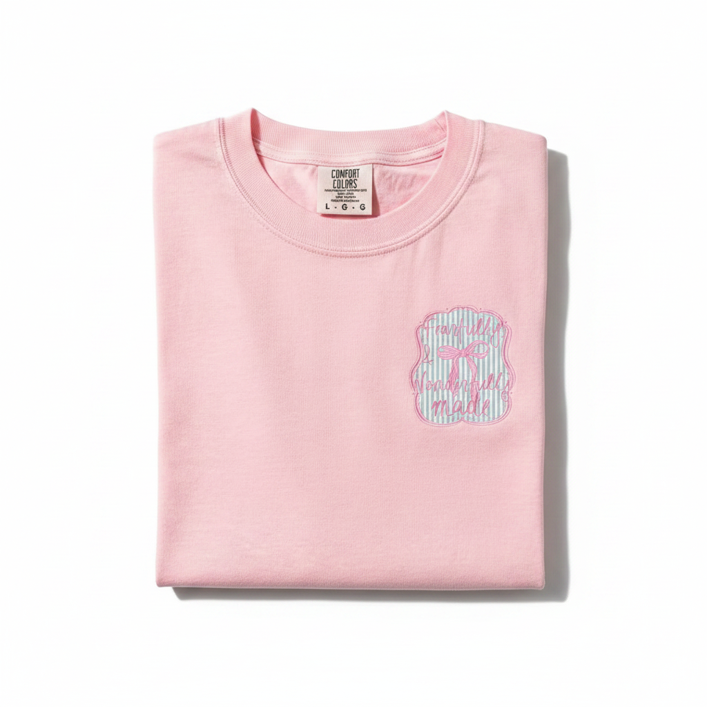 The Purple Turtle 'Fearfully & Wonderfully Made' Kids Tee – Pink