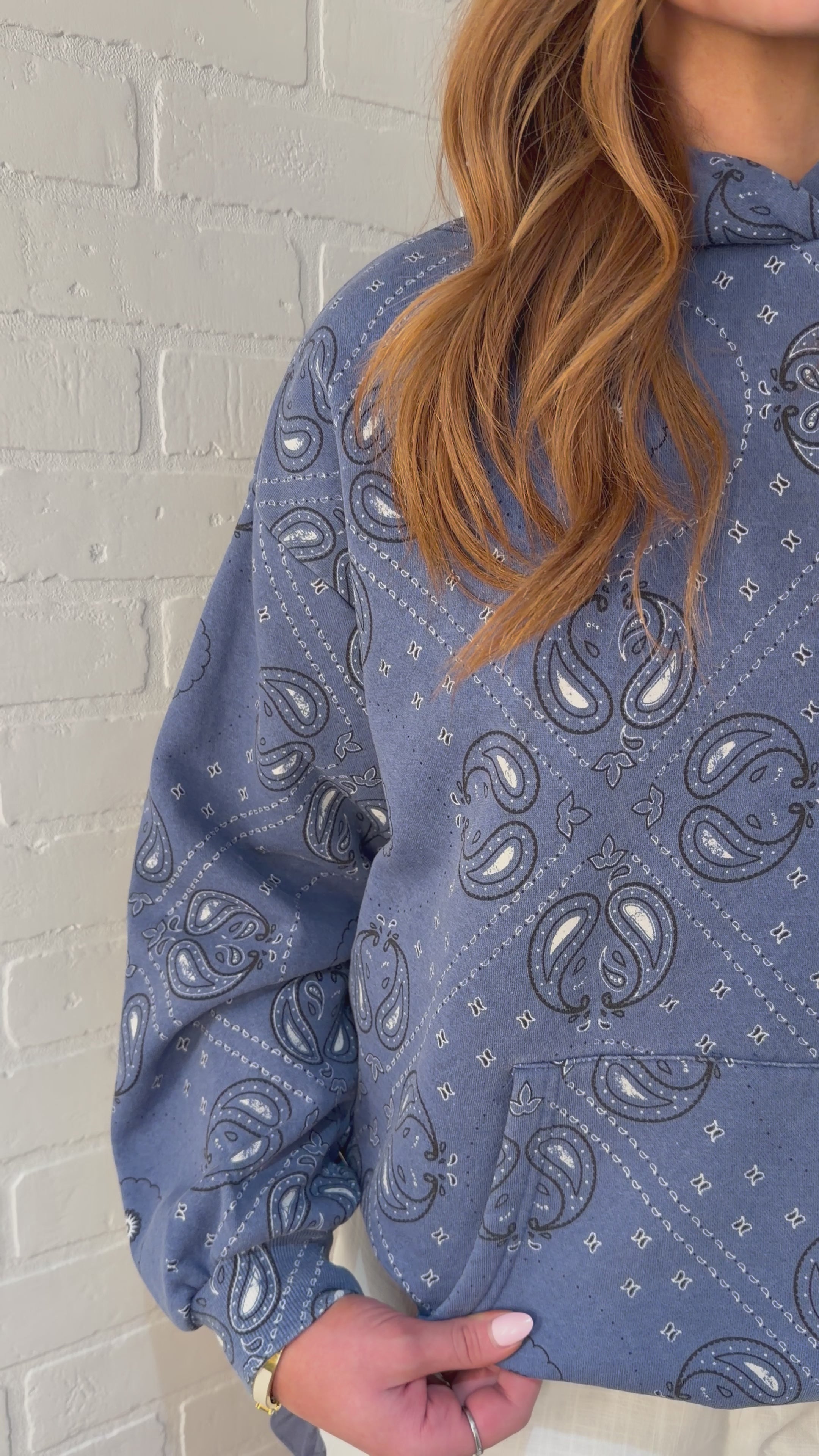 Cali1850 Navy Bandana Sweatshirt 21273JFT0660